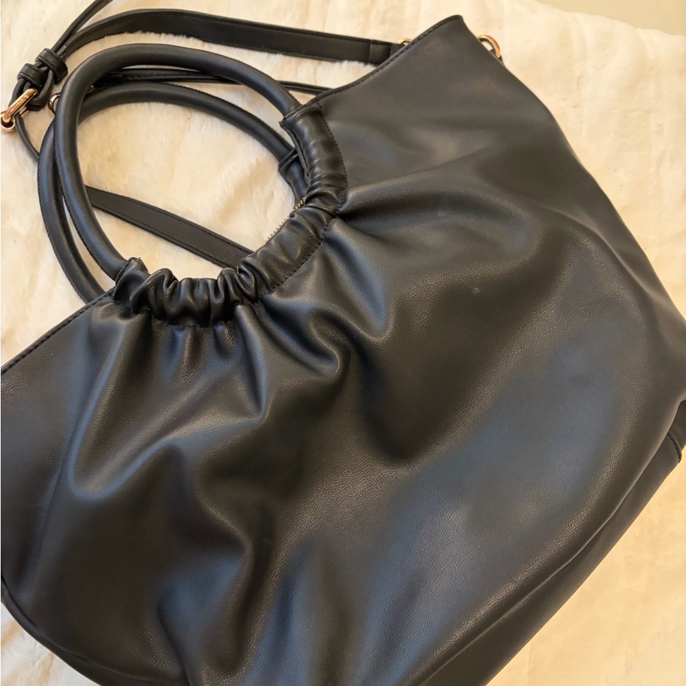 Urban Originals Black Gathered Tote Bag